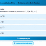 Exercício Geometria Analítica