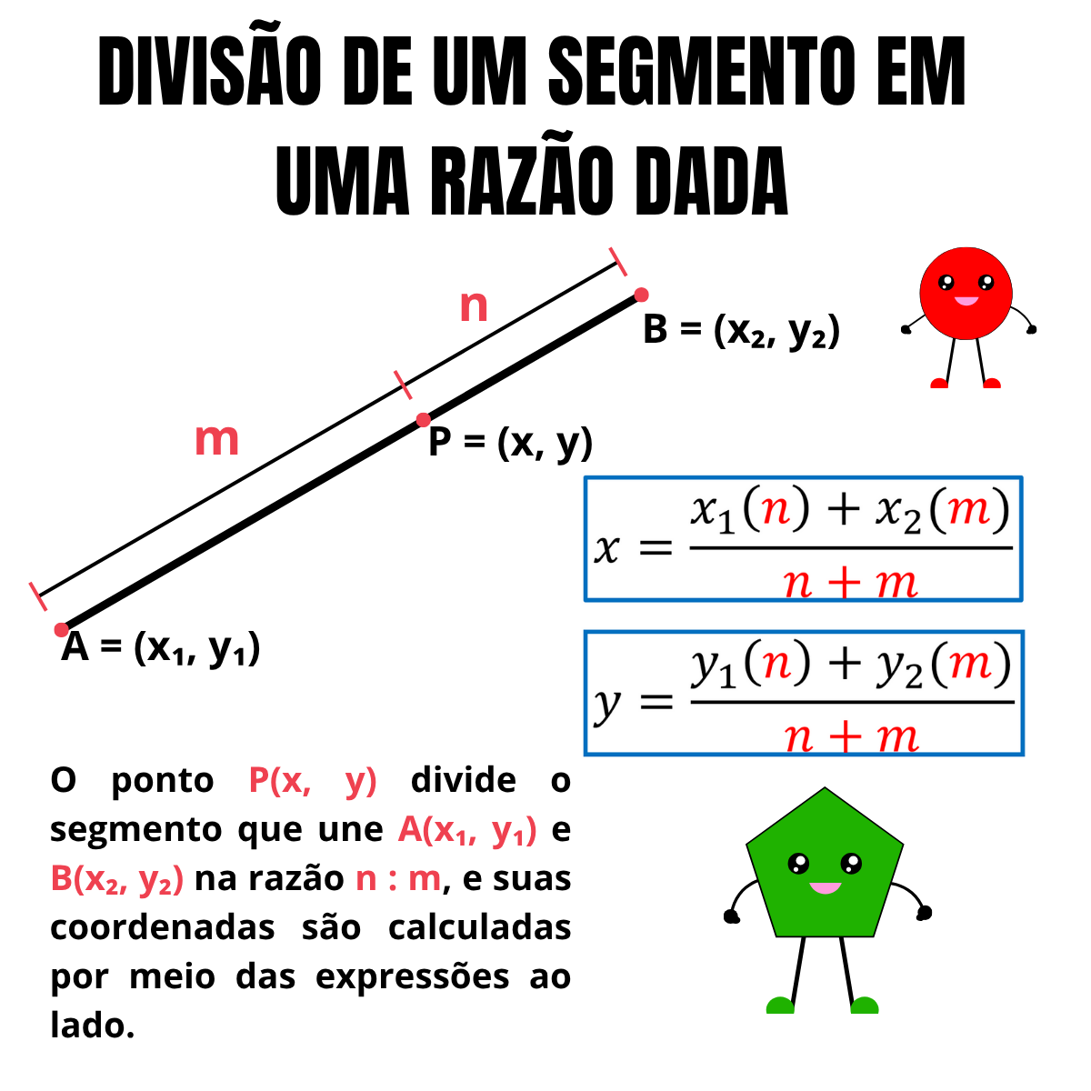 Divisão de um segmento em uma razão dada - matemática hoje blog