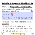 Definição de Progressão Aritmética (P.A.)
