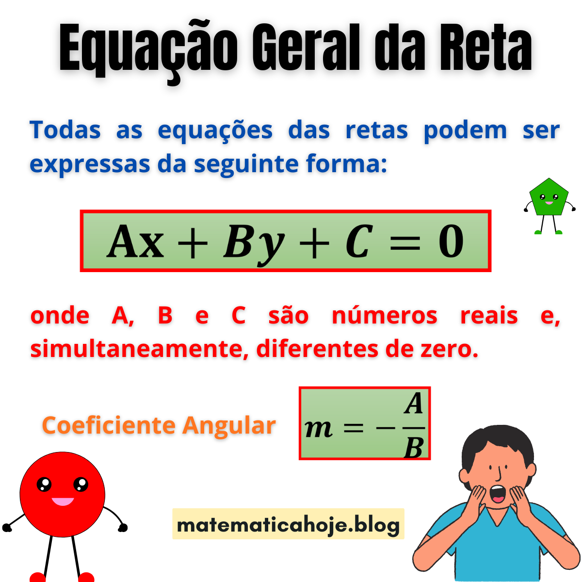 Equação Geral da Reta - matematicaoje.blog