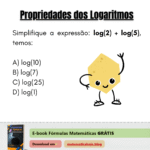 Exemplo Propriedades dos Logaritmos