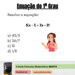 Exercício Equação do 1º Grau