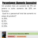 Exercício Porcentagem (Aumento Sucessivo)