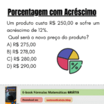 Exercício Porcentagem com Acréscimo