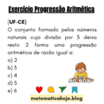 Exercício Progressão Aritmética