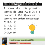 Exercício Progressão Geométrica