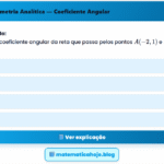 Exercício Geometria Analítica