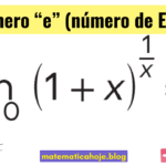 O Número de Euler e