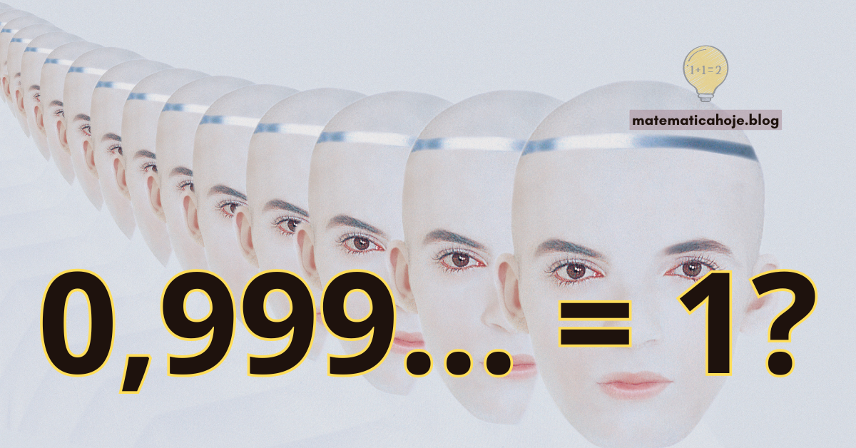 Imagem ilustrativa mostrando o número 0,999… se aproximando de 1 em uma reta numérica