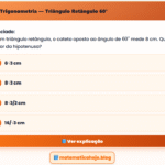 Exercício Trigonometria no Triângulo Retângulo 