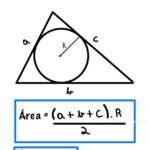 Área do triângulo pelo círculo inscrito