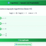 Exercício Equação Logarítmica