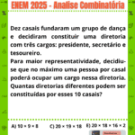 ENEM 2025: Essa questão de Análise Combinatória derruba muitos candidatos 😱 — Você acerta?