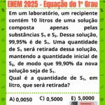 🧪 ENEM 2025: Você resolveria essa equação com porcentagens?