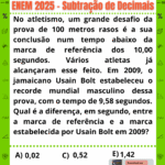 🏃‍♂️ ENEM 2025: Você acerta essa conta com o recorde de Usain Bolt?