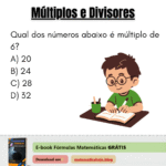 Exercício Múltiplos e Divisores