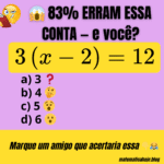 😱 83% erram essa equação simples — e você acerta?