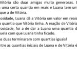 FGV 2026 Matemática: Razão e Proporção – Questão de Luana e Vitória Resolvida (Questão 3)