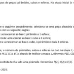 FGV 2026 Matemática Discursiva: Probabilidade com Recorrência e Invariante P(t)+C(t)−E(t)