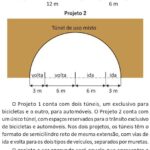 ENEM 2025 – Geometria Plana: Qual túnel tem a menor área de seção transversal?