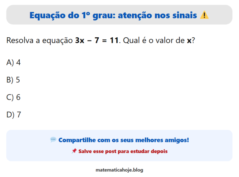Equações do 1º Grau: 10 PDFs com Exercícios Resolvidos e Gabarito
