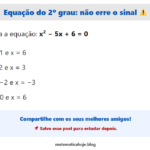 Equação do 2º grau: errar o sinal aqui é fatal 😬