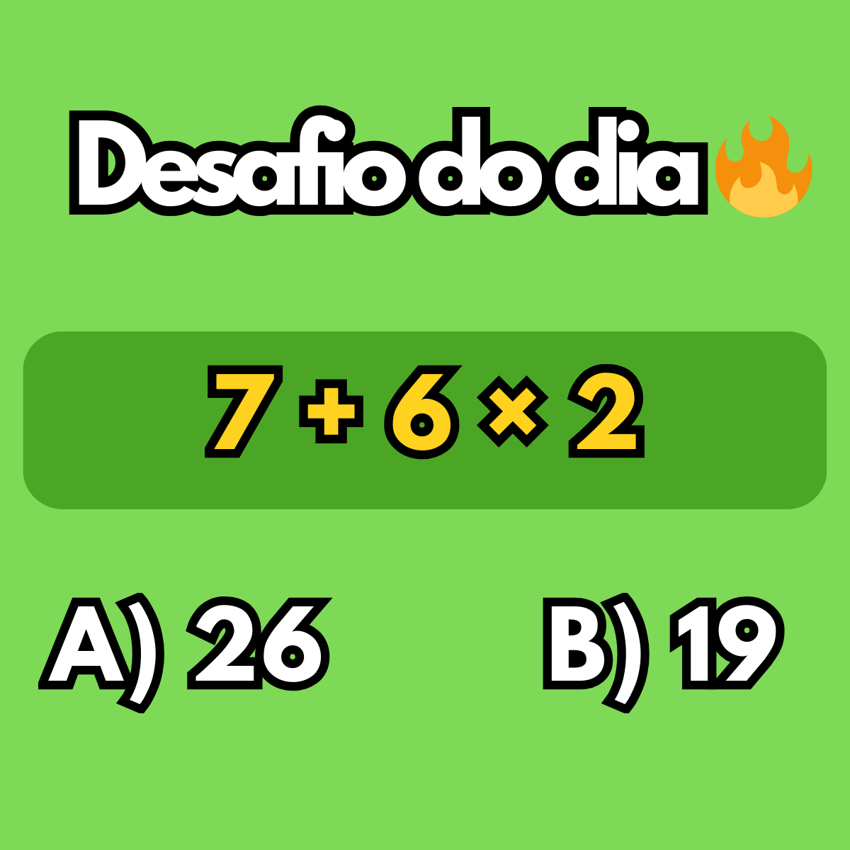 Desafio de expressão numérica - Matemática Hoje