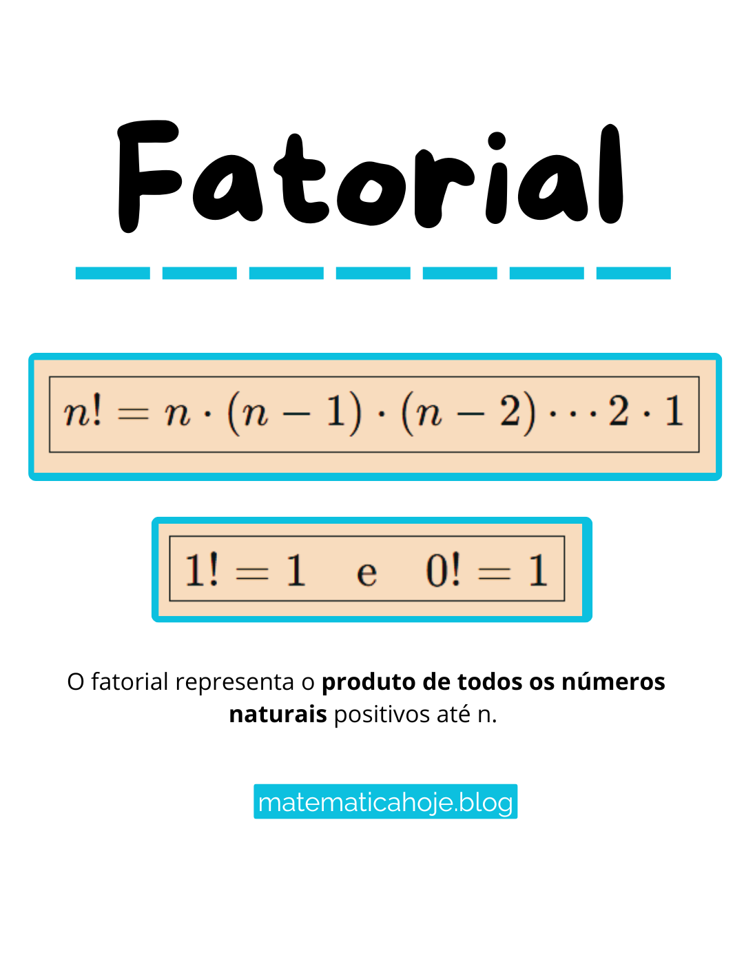 Fatorial - definição e fórmula