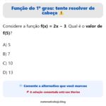 Função do 1º grau: quase todo mundo erra o valor de y nesse ponto