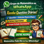 📌 Grupo de Matemática no WhatsApp — Receba Questões Diárias com Soluções Passo a Passo