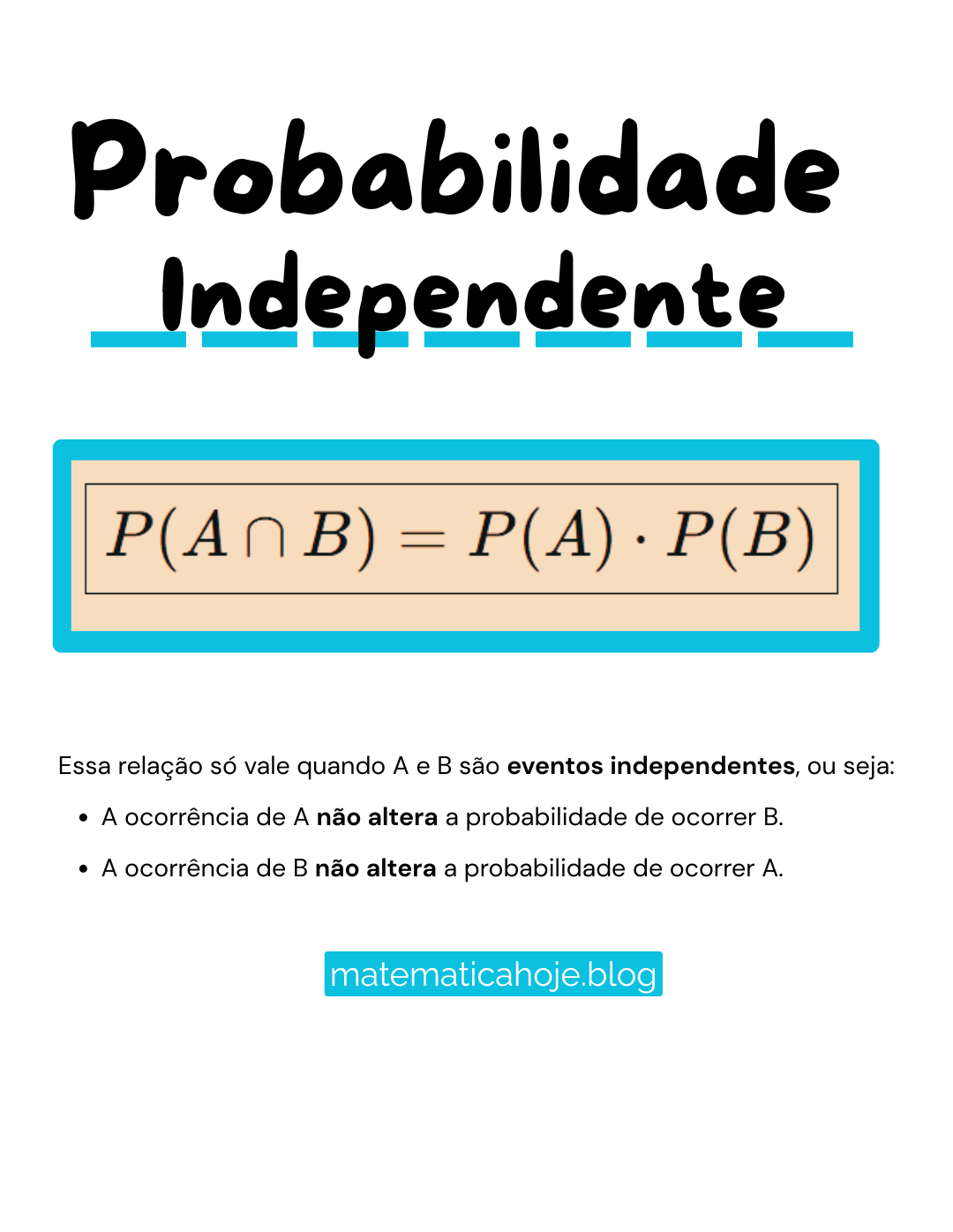 Probabilidade Independente - Fórmula