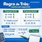 Regra de Três: Direta e Inversa — aprenda com um passo a passo rápido (com solução)