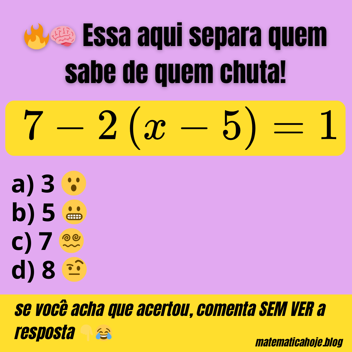 Equação viral Matemática Hoje