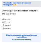 Você sabe calcular a área desse triângulo? 📐🔥