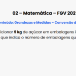 FGV 2025 Matemática: Embalagens de Açúcar (Questão 02 Resolvida)