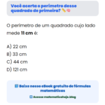 Você acerta o perímetro desse quadrado de primeira? 📏🧠