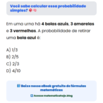 Você sabe calcular essa probabilidade simples? 🎲🧠