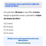 Em quantos anos o pai terá o triplo da idade do filho? 🤯