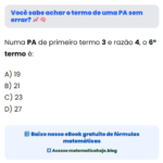 Você sabe achar o termo de uma PA sem errar? 📈🧠