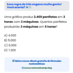 Essa regra de três engana muita gente! Você acerta? 🖨️📄