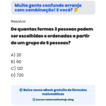 Muita gente erra combinatória: quantas formas existem? 🤯