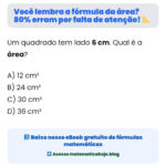 Você lembra a fórmula da área? 80% erram por falta de atenção!