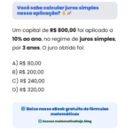 Você sabe calcular juros simples nessa aplicação? 💰📈