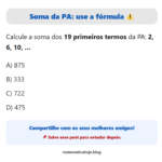 Soma da PA: errar a fórmula aqui custa tempo 😬