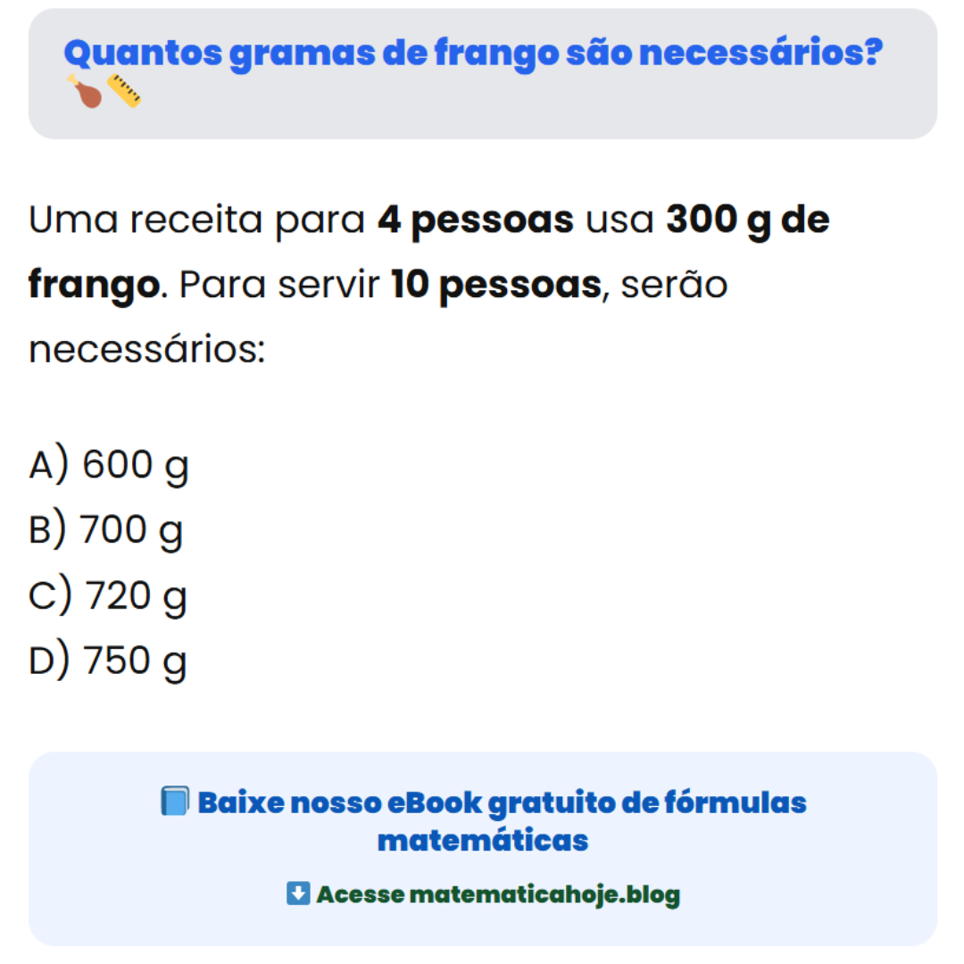 Quantos gramas de frango são necessários? 🍗📏