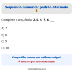 Sequência numérica: o padrão alternado engana