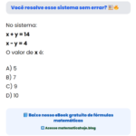 Você resolve esse sistema sem errar? 🧮🔥
