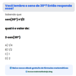 Você lembra o seno de 30°? Então responda essa! 🔥