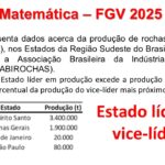 FGV 2025 Matemática: Percentual de Aumento na Produção (Tabela ABIROCHAS)