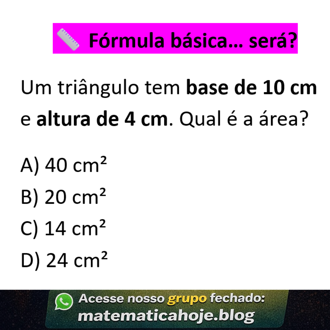 Questão sobre área de triângulo